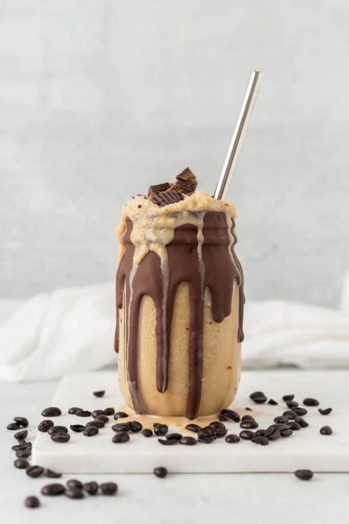 Vegan Chocolate Peanut Butter Banana Smoothie